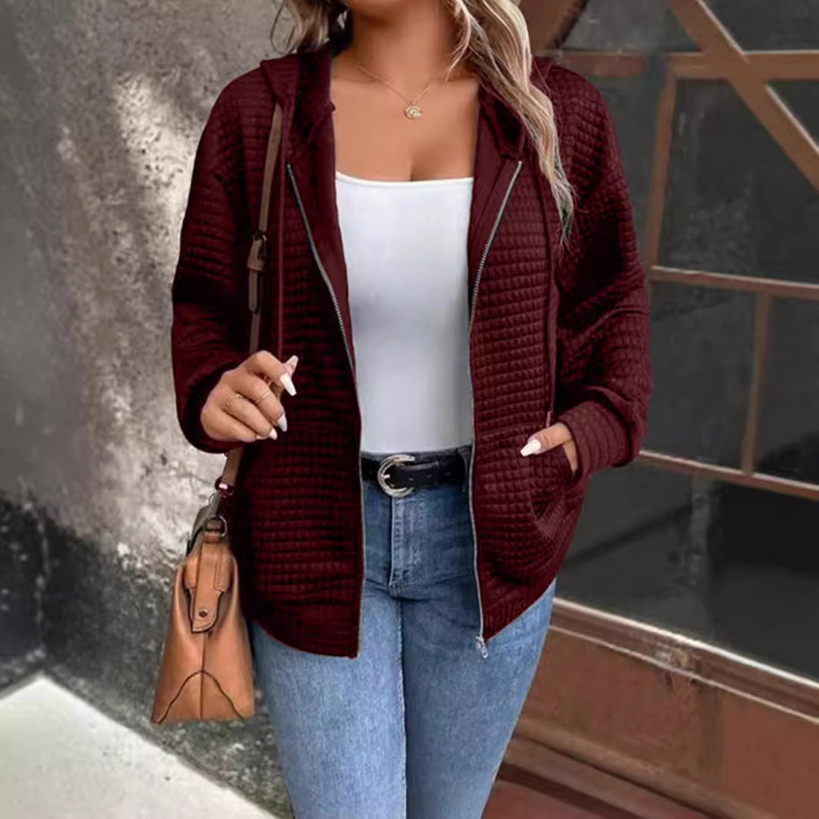 Damen Steppjacke mit Kapuze und Reißverschluss WW