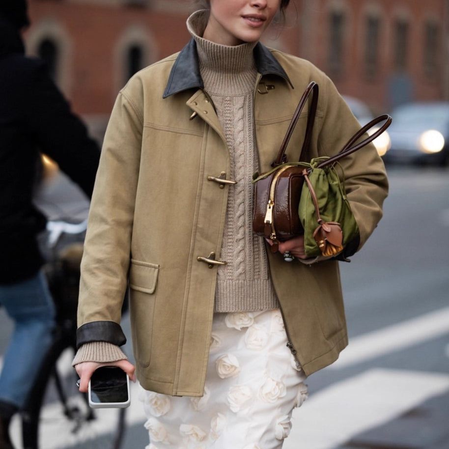 Damen strapazierfähige Arbeitsjacke mit elegantem Kragen und praktischen Taschen WW