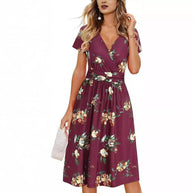 Damen Sommerkleid mit floralen Mustern WW