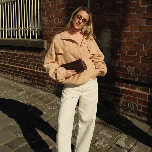 Damen Sportliche Oversized-Jacke WW