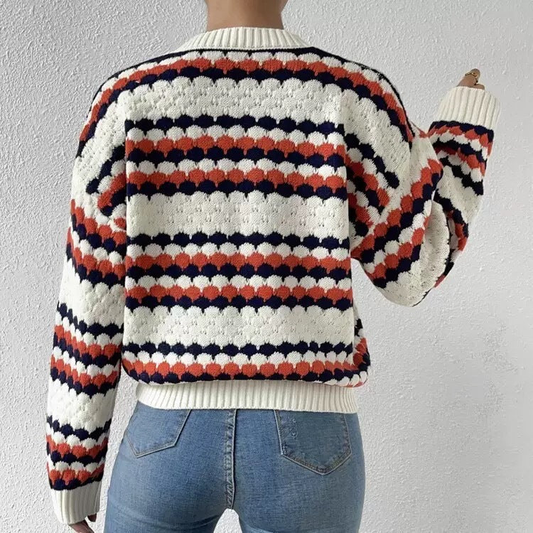 Damen Strickpullover mit strukturiertem Muster WW