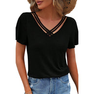 Damen T-Shirt mit modernem Schnitt und modischen Schnittdetails WW