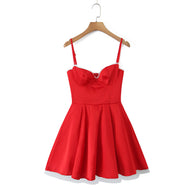 Damen romantisches Spitzenkleid mit trägerlosem Design WW