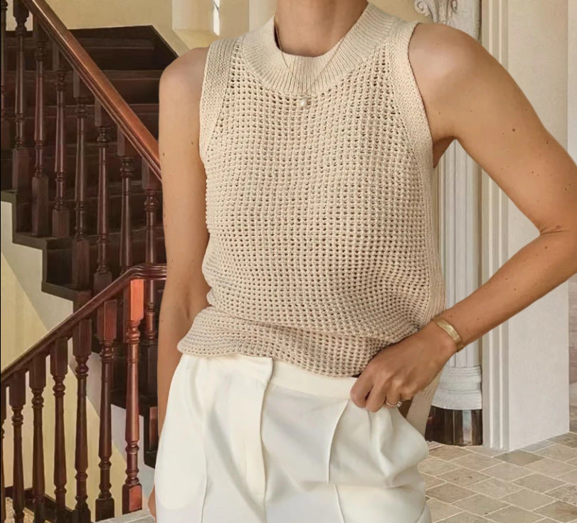 Damen Strickoberteil mit raffiniertem Lochmuster W&W Mode