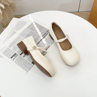 Damen Ballerinas mit dekorativem Riemchen und kleiner Verzierung WW