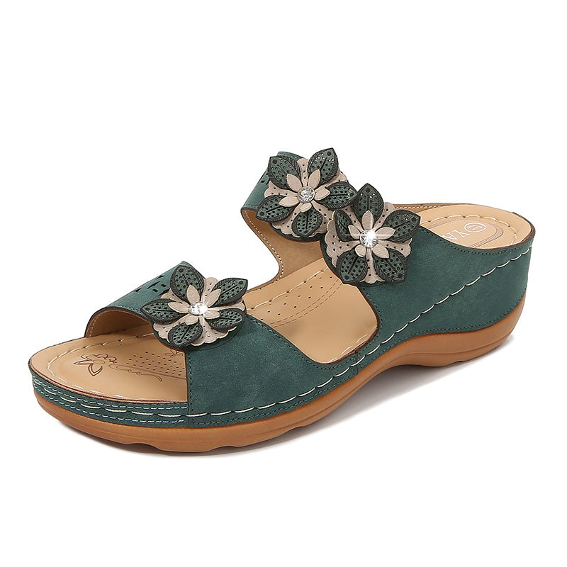 Damen Pantoletten mit floralen Akzenten und ergonomischem Design WW