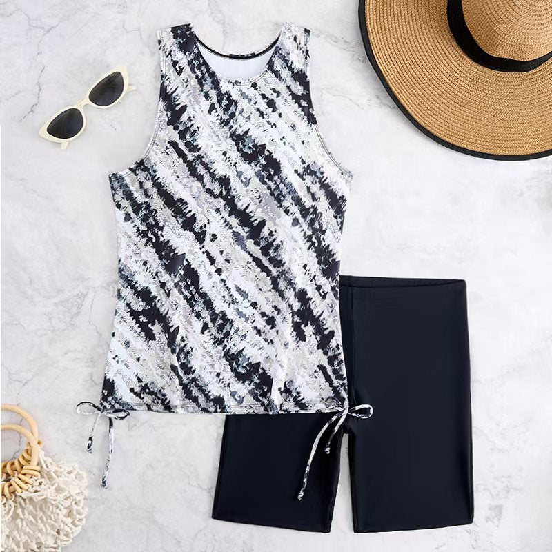 Frauen Stylisches Schwimm Tank und Shorts Set WW