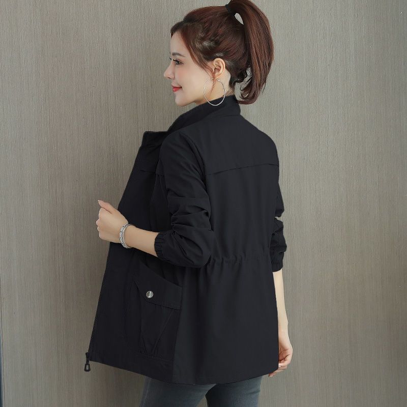Damen-Trenchcoat mit Reißverschluss und leichter Ausführung