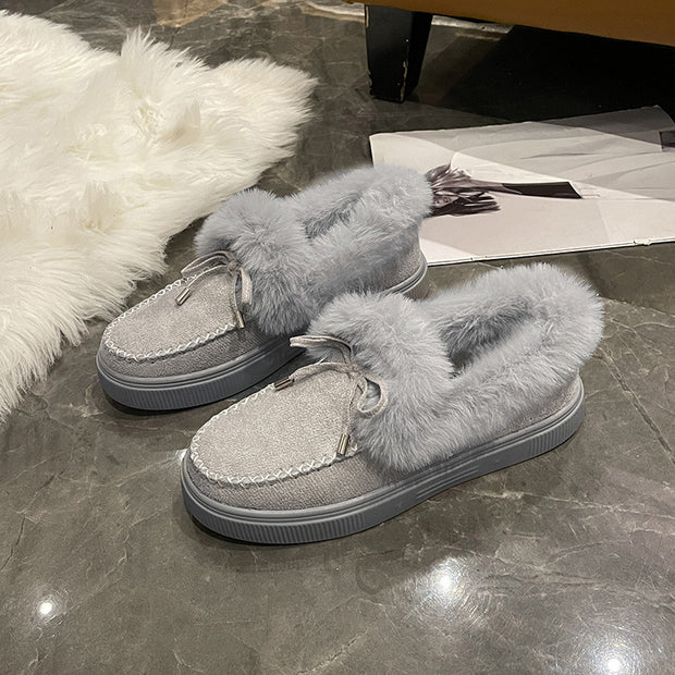 Damen Bequeme Hausschuhe mit flauschigem Innenfutter und modischem Schnitt WW