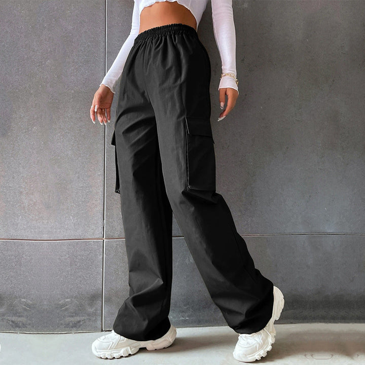 Damen Cargo-Hose mit elastischem Bund und seitlichen Taschen W&W Mode