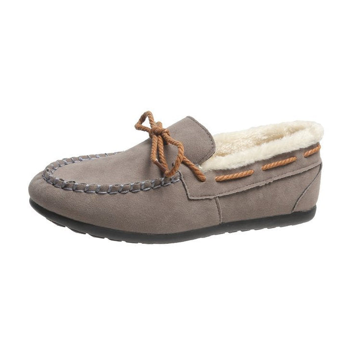 Damen Mokassins mit weichem Futter und dekorativen Längsnähten W&W Mode