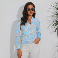 Damen sportliche Bomberjacke mit tierischem Print WW