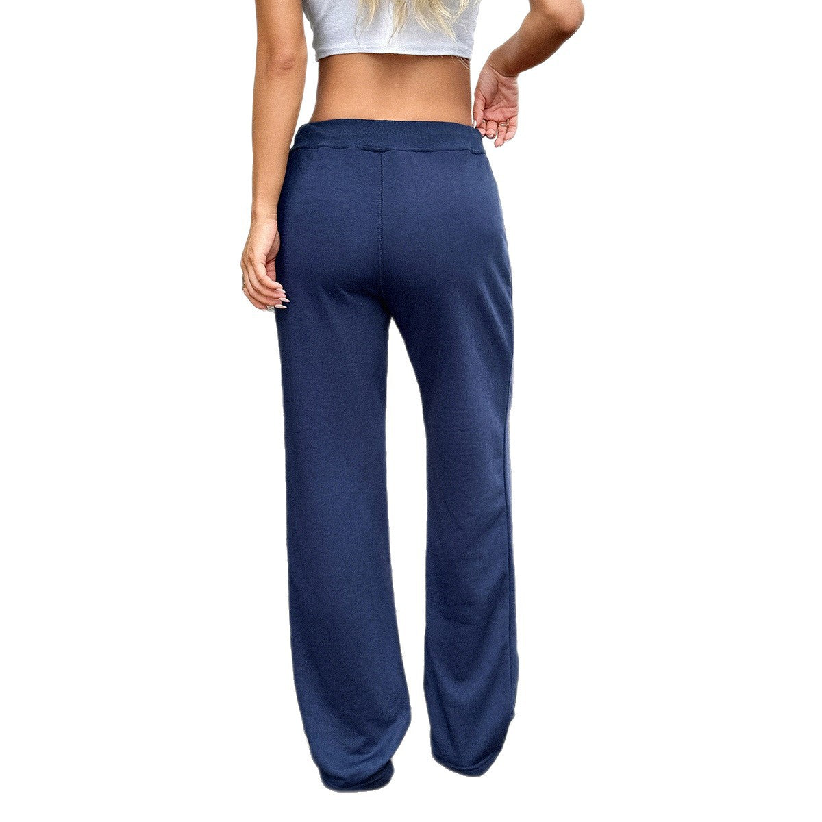 Damen Bequeme Freizeithose mit elastischem Bund und geradem Schnitt WW
