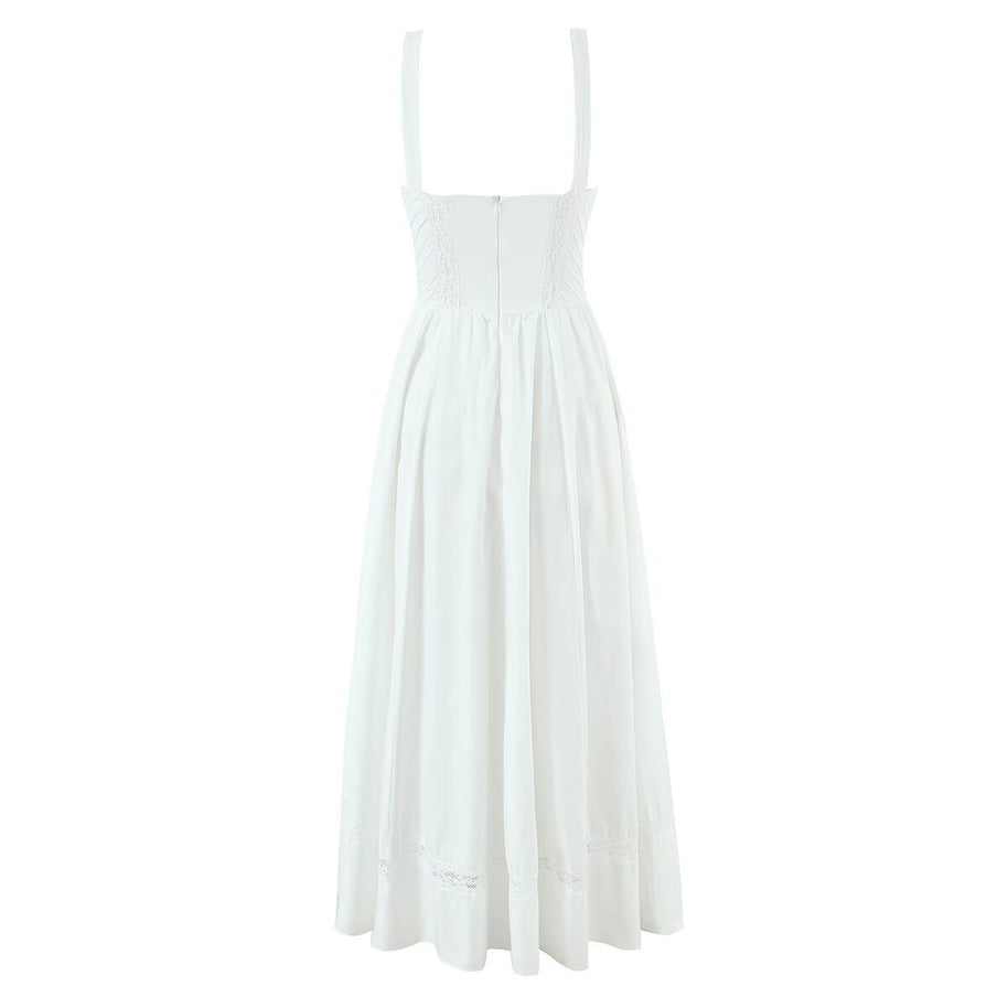 Damen Sommerliches Midi-Kleid mit feinen Spitzendetails WW