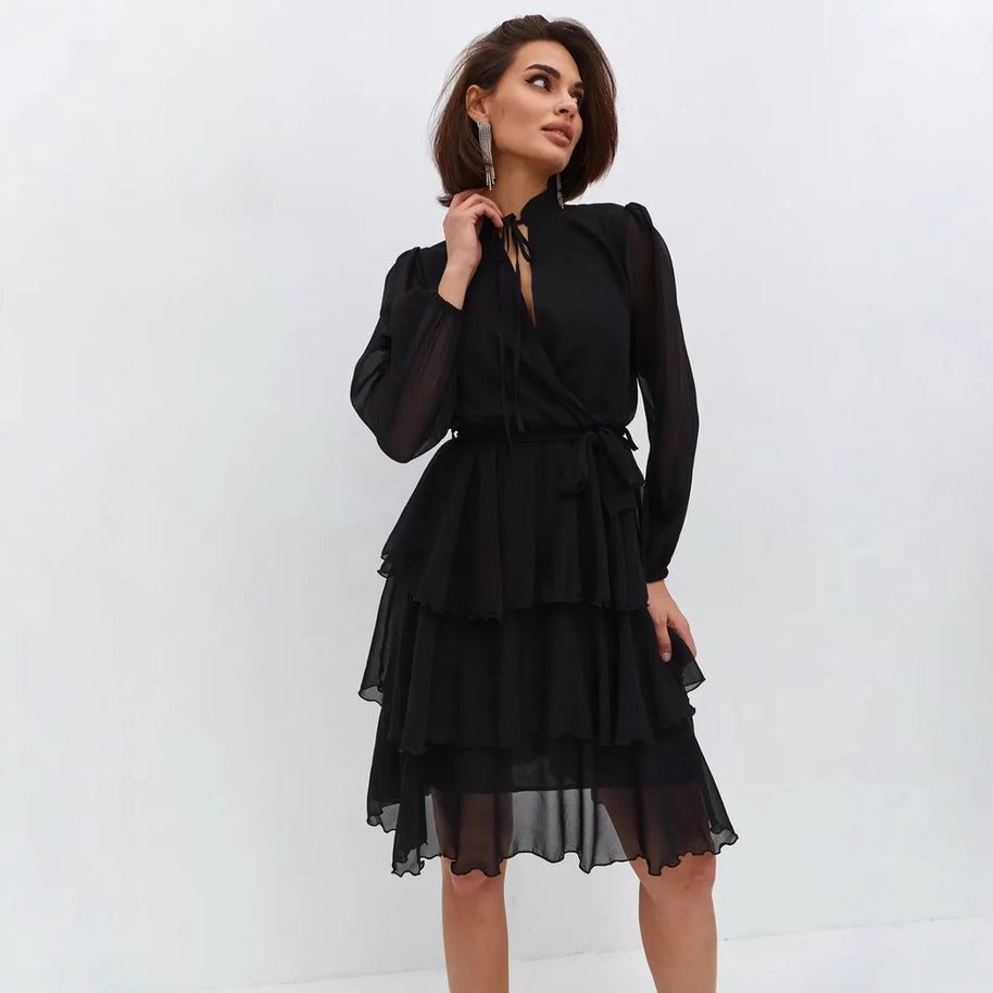 Damen Rüschenkleid WW