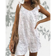 Damen Jumpsuit mit floralem Stickdesign und luftiger Passform WW