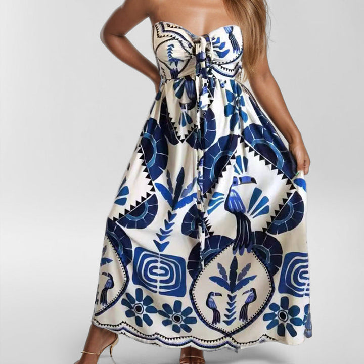 Damen Maxikleid mit verspieltem Muster W&W Mode