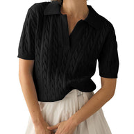 WW | Polo-Kragen Twist Strickpullover