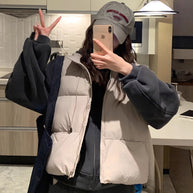 Damen Steppweste mit hohem Kragen und übergroßem Schnitt WW