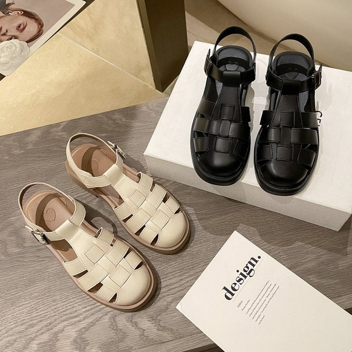Damen elegante Sandalen mit raffiniertem geflochtenem Design und komfortablem Fußbett W&W Mode