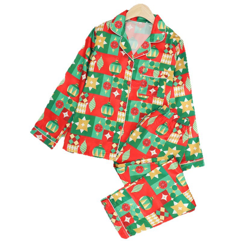 W&W Mode | Urlaub Familie Button-down Weihnachten Pyjama Set
