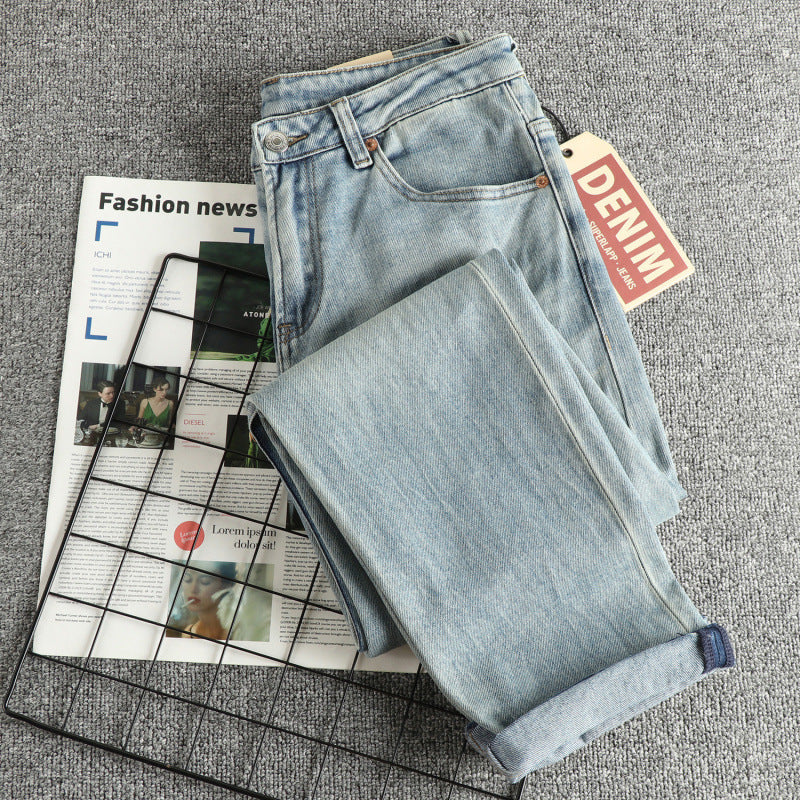 Damen Slim-Fit Jeans im authentischen Vintage-Look mit hohem Bund WW