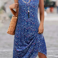 Damen Sommerliches Blütenmuster Kleid WW