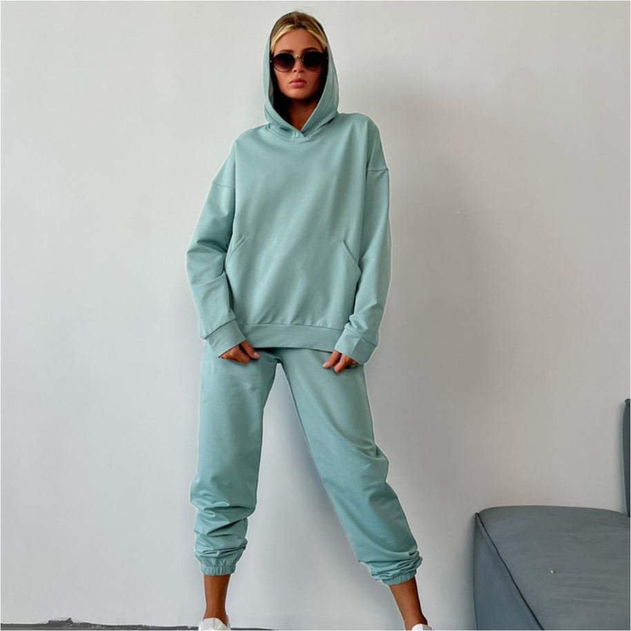 Damen Sportliches Sweatshirt- und Jogginghose-Set WW