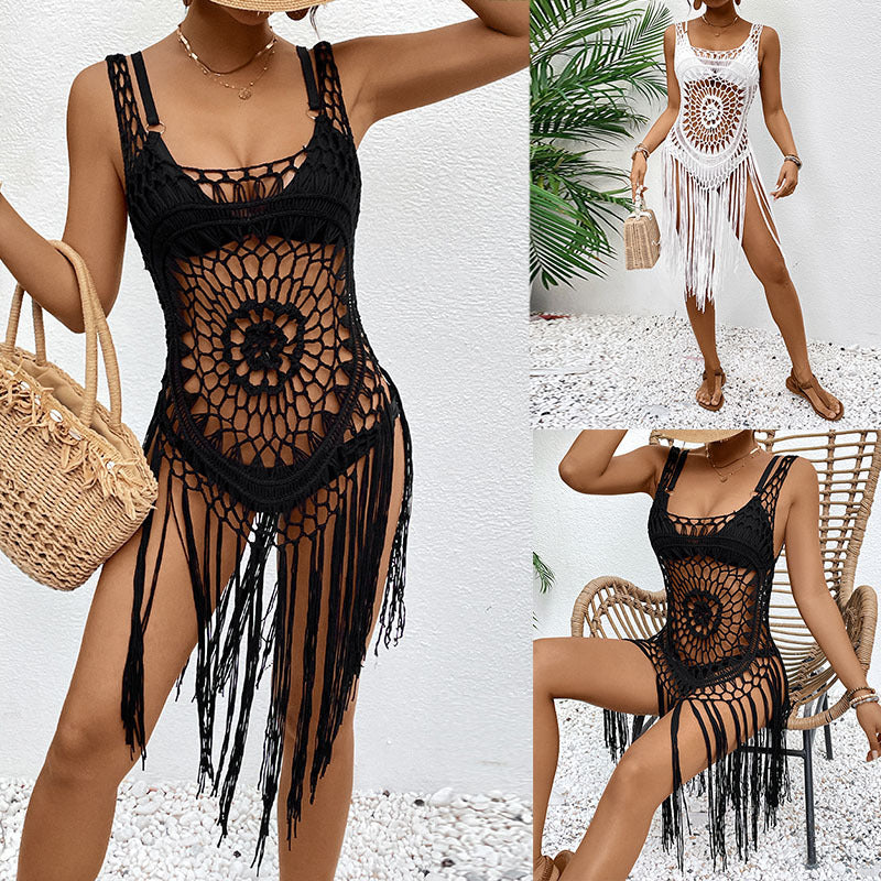 Damen Boho-Strandkleid aus Makramee WW