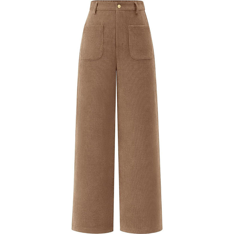 Damen trendige Cargo-Hose mit breiten Beinen und praktischen Taschen WW