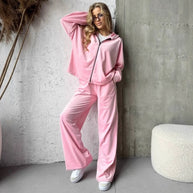 Damen sportlicher Loungewear-Anzug mit entspannter Passform WW