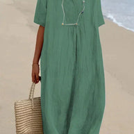 WW | Sommerkleid Aus Baumwolle Und Leinen