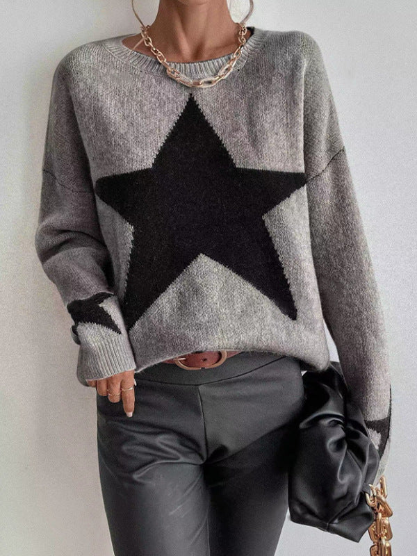 Damen Pullover mit Sternenmotiv WW