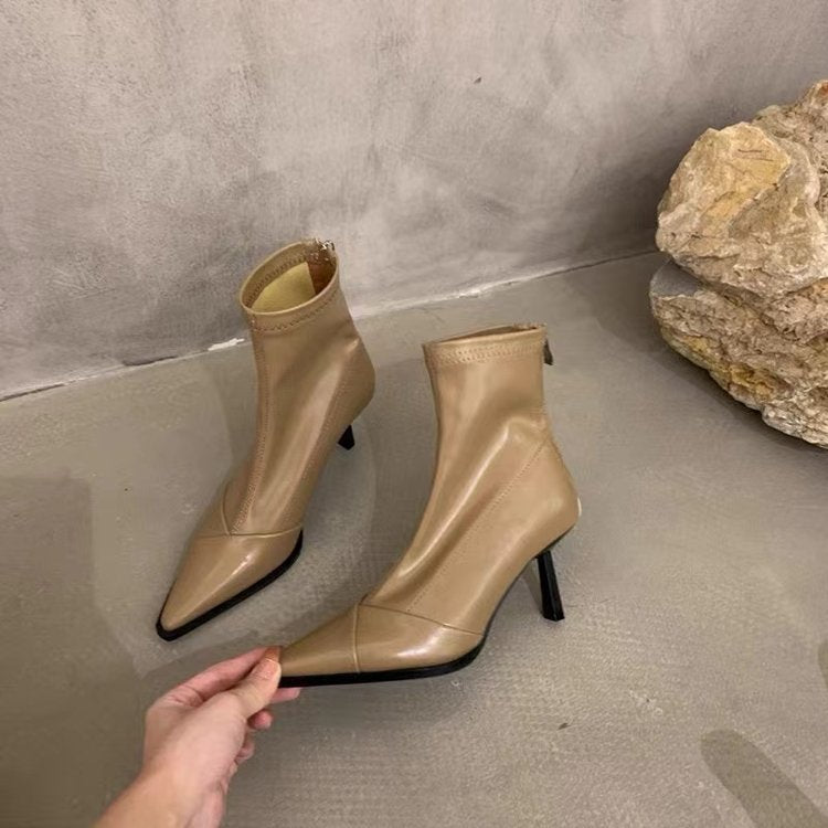 Damen Ankle-Boots mit spitzem Zehenbereich und elegantem Absatz W&W