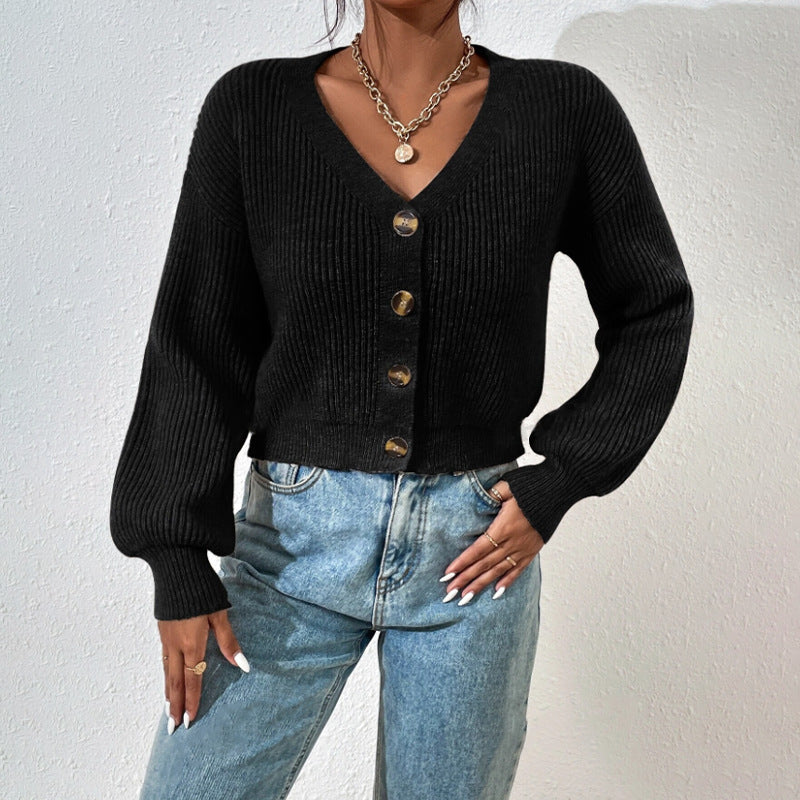 Damen Strickjacke mit strukturiertem Schnitt und dekorativen Knöpfen WW