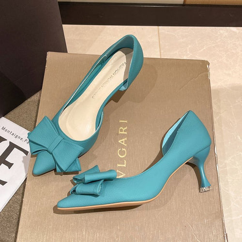 Damen elegante Pumps mit dekorativem Schleifen-Detail W&W