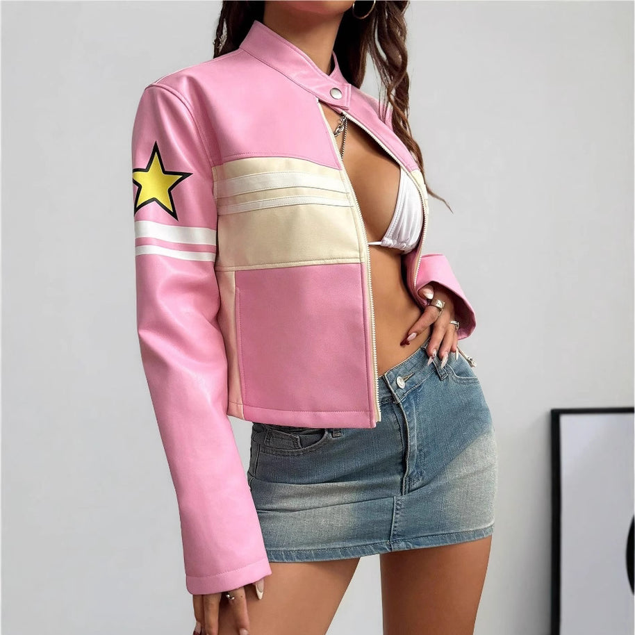 Damen Sportliche Kurzjacke mit detailreichen Applikationen WW