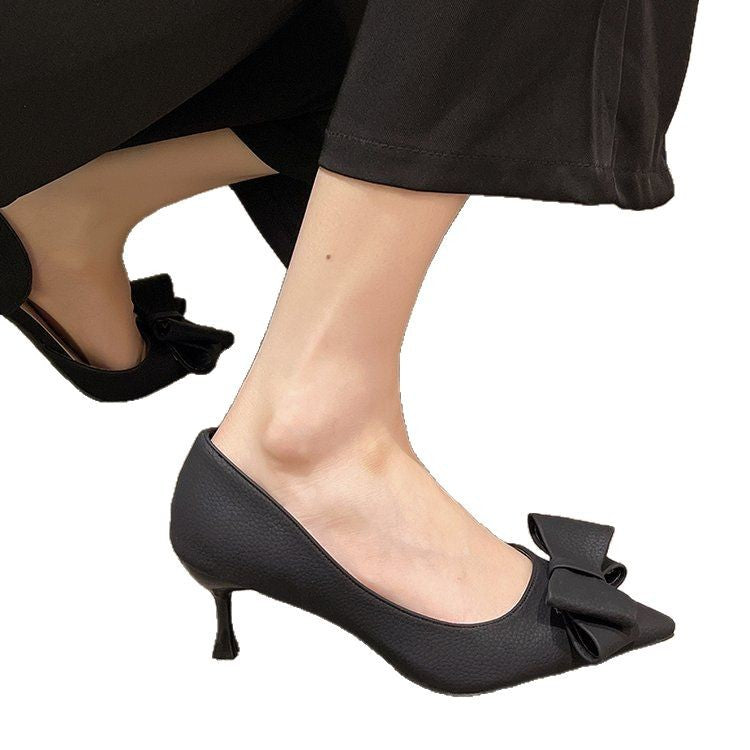 Damen elegante Pumps mit dekorativem Schleifen-Detail W&W Mode