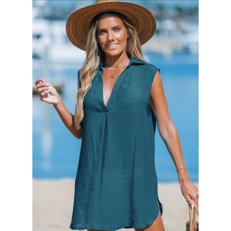 Damen Strandkleid mit leichter, luftiger Baumwolle WW