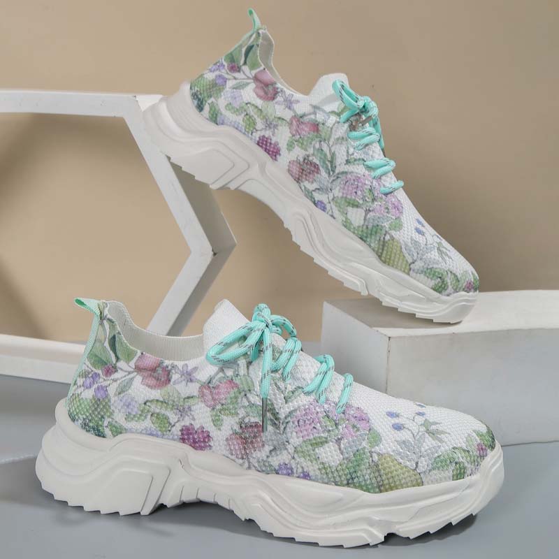WW | Lässige Turnschuhe Mit Blumendruck