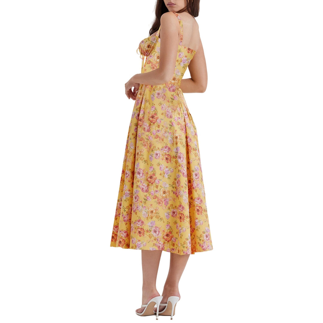 W&W Mode | Gedrucktes Blumenkleid Korsettmodell