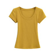 Damen Rundhals T-Shirt aus atmungsaktivem Material mit strukturierter Oberfläche WW