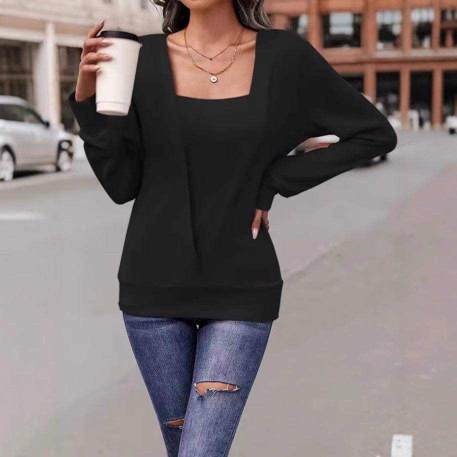 Damen eleganter Pullover mit V-Ausschnitt und schickem Details WW