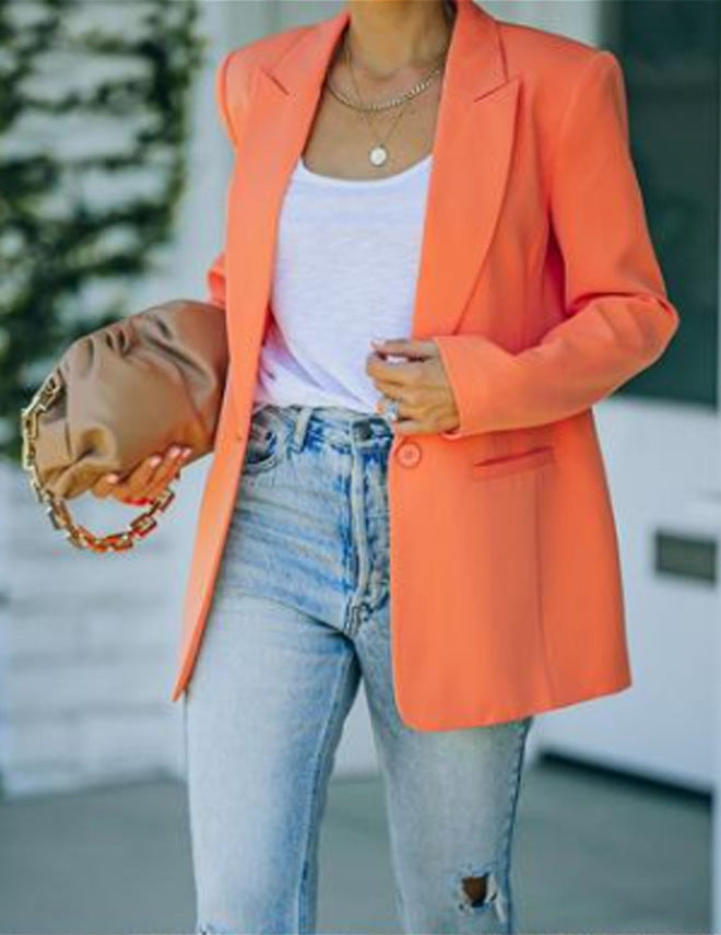 Damen Eleganter Oversized Blazer mit strukturiertem Schnitt und lässigen Details WW
