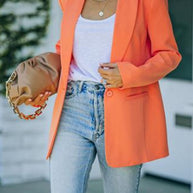 Damen Eleganter Oversized Blazer mit strukturiertem Schnitt und lässigen Details WW