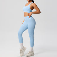 Damen Sport-BH und hochleistungs Leggings Set mit atmungsaktivem Design WW