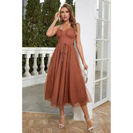 WW | Frühling Sommer Sexy Sling Lässiges Kleid Urlaub Multi Farbe Frauen Kleidung Kleid