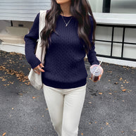 Damen Ausgefallener Strickpullover WW