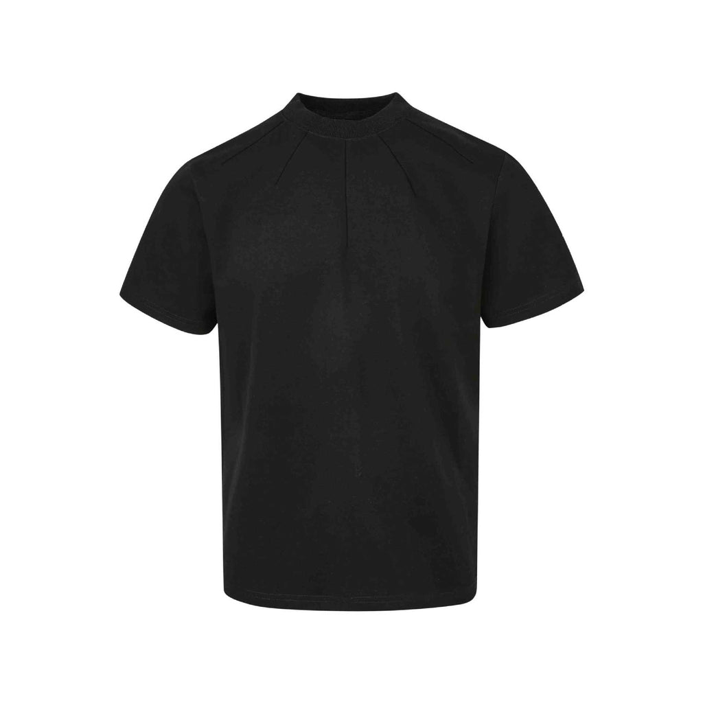Herren modernes T-Shirt mit hohem Kragen und strukturierter Verarbeitung WW