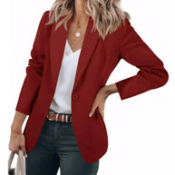Damen lässiger Blazer mit elegantem Schnitt und praktischen Taschen WW